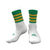 GAA Midi Socks Green Amber Hoops
